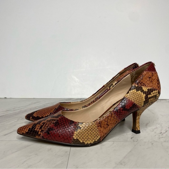 Sam Edelman Julianne Snakeskin Leather Pointy Toe Pump 7M - Picture 15 of 15